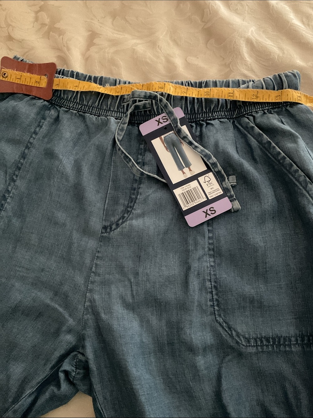 Splendid Chambray wide leg drawstring pants - Picture 9 of 10